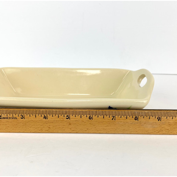 Emerson Creek Pottery Hand Painted Iris Cracker Basket - Picture 6 of 7